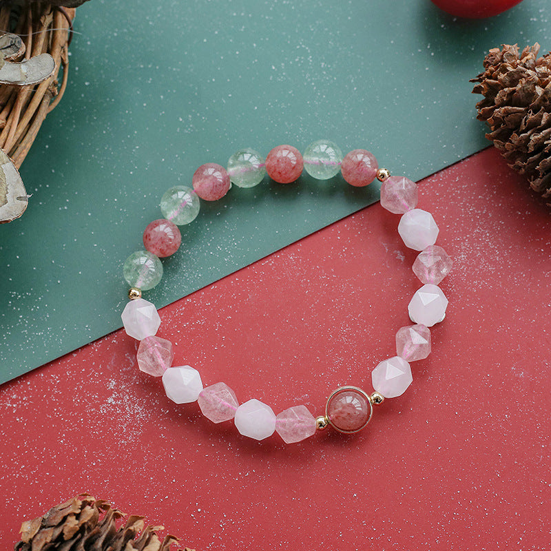 Natural Crystal Beads Cut Bracelet