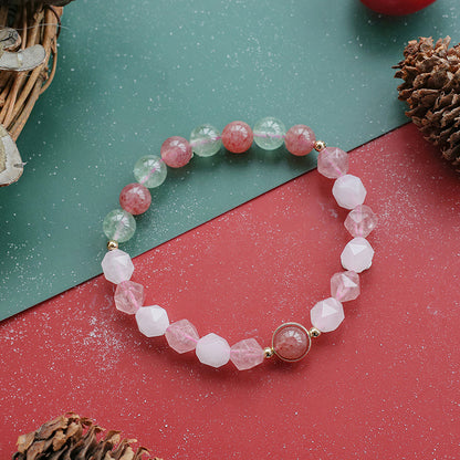 Natural Crystal Beads Cut Bracelet