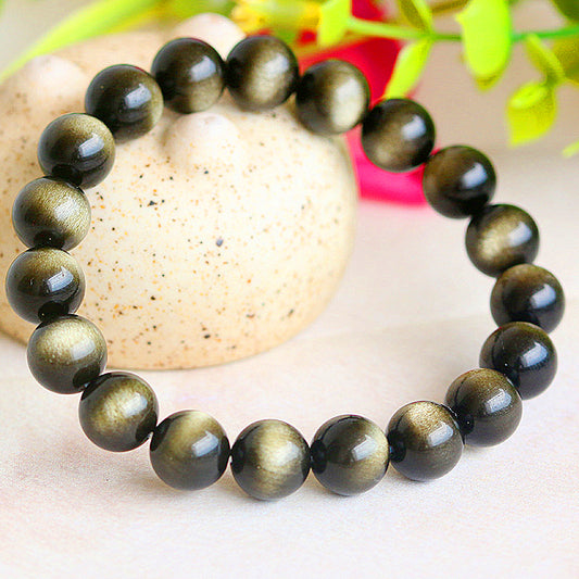 Classic Natural Obsidian Bracelet