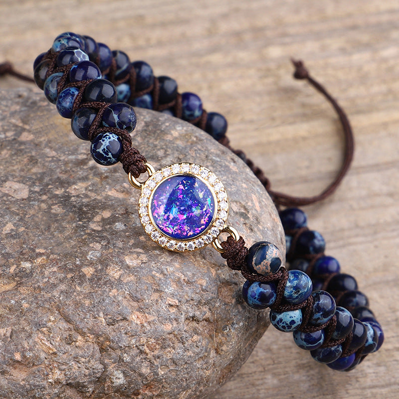 Blue Emperor Stone Beaded Bracelet