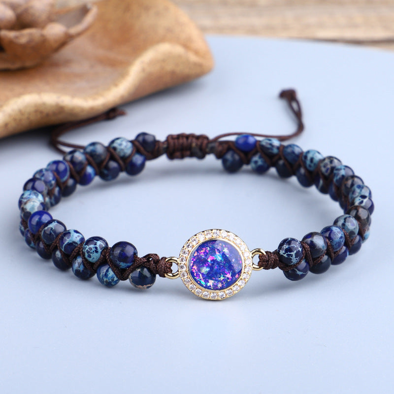 Blue Emperor Stone Beaded Bracelet